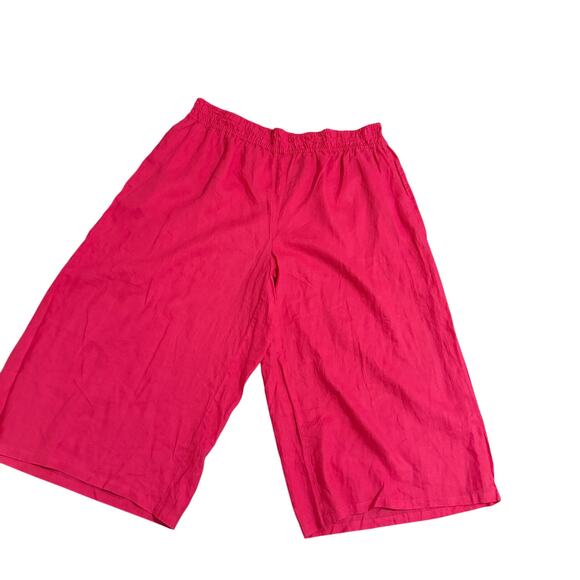 NWT $98 Anthropologie 3X Linen WideLeg Cropped Pants plus size - Picture 9 of 9